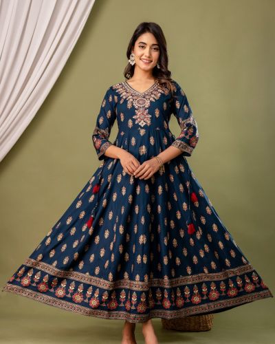 LONG FROCK GHERA  GAOUN KURTI  ( ANARKALI KURTI )