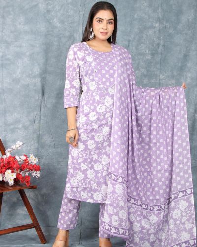 KURTI PANT DUPATTA SET