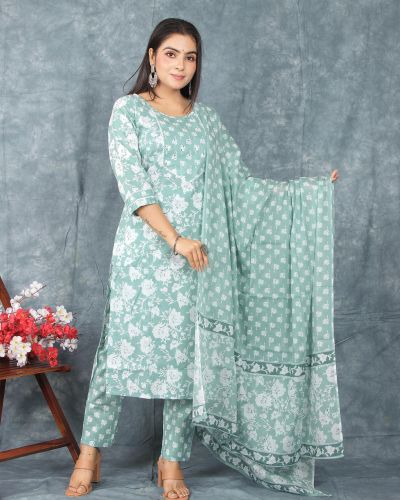KURTI PANT DUPATTA SET