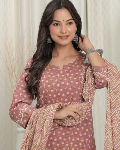 KURTI PANT DUPATTA SET