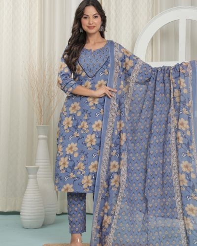 KURTI PANT DUPATTA SET