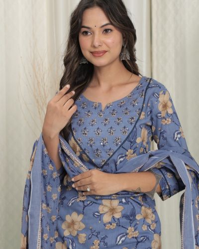 KURTI PANT DUPATTA SET