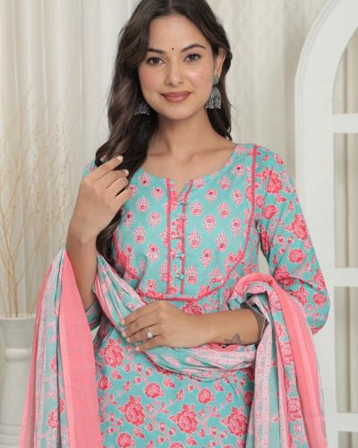 KURTI PANT DUPATTA SET