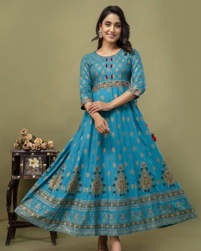 LONG FROCK GHERA  GAOUN KURTI  ( ANARKALI KURTI )