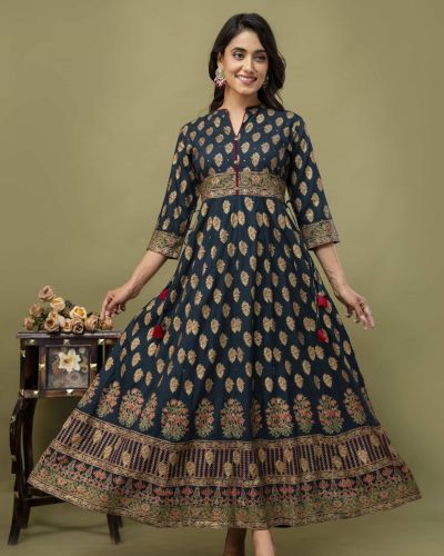 LONG FROCK GHERA  GAOUN KURTI  ( ANARKALI KURTI )