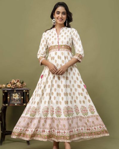 LONG FROCK GHERA  GAOUN KURTI  ( ANARKALI KURTI )