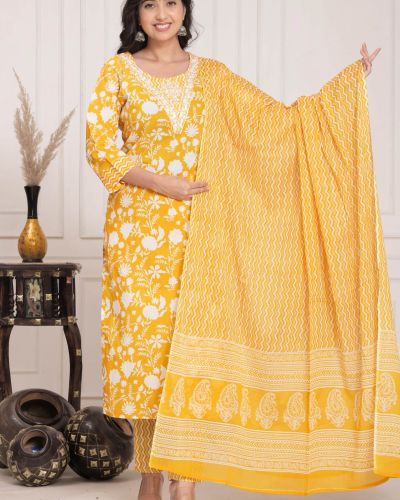 KURTI PANT DUPATTA SET