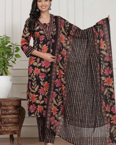 KURTI PANT DUPATTA SET