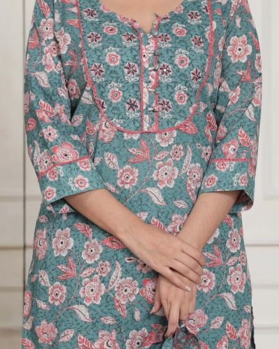 KURTI PANT DUPATTA SET
