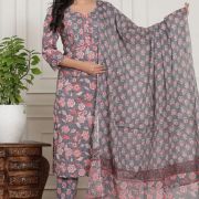 KURTI PANT DUPATTA SET