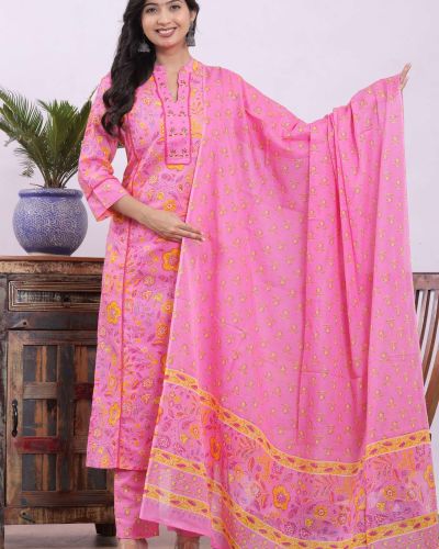 KURTI PANT DUPATTA SET