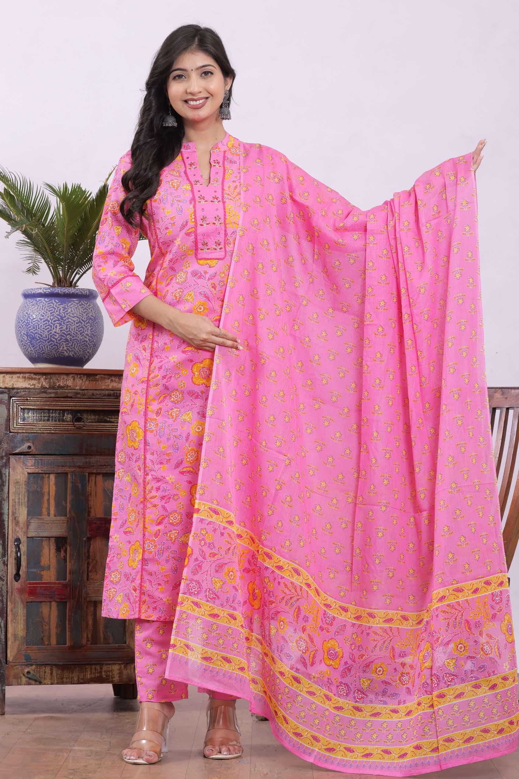 KURTI PANT DUPATTA SET