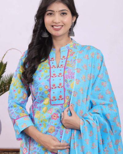 KURTI PANT DUPATTA SET
