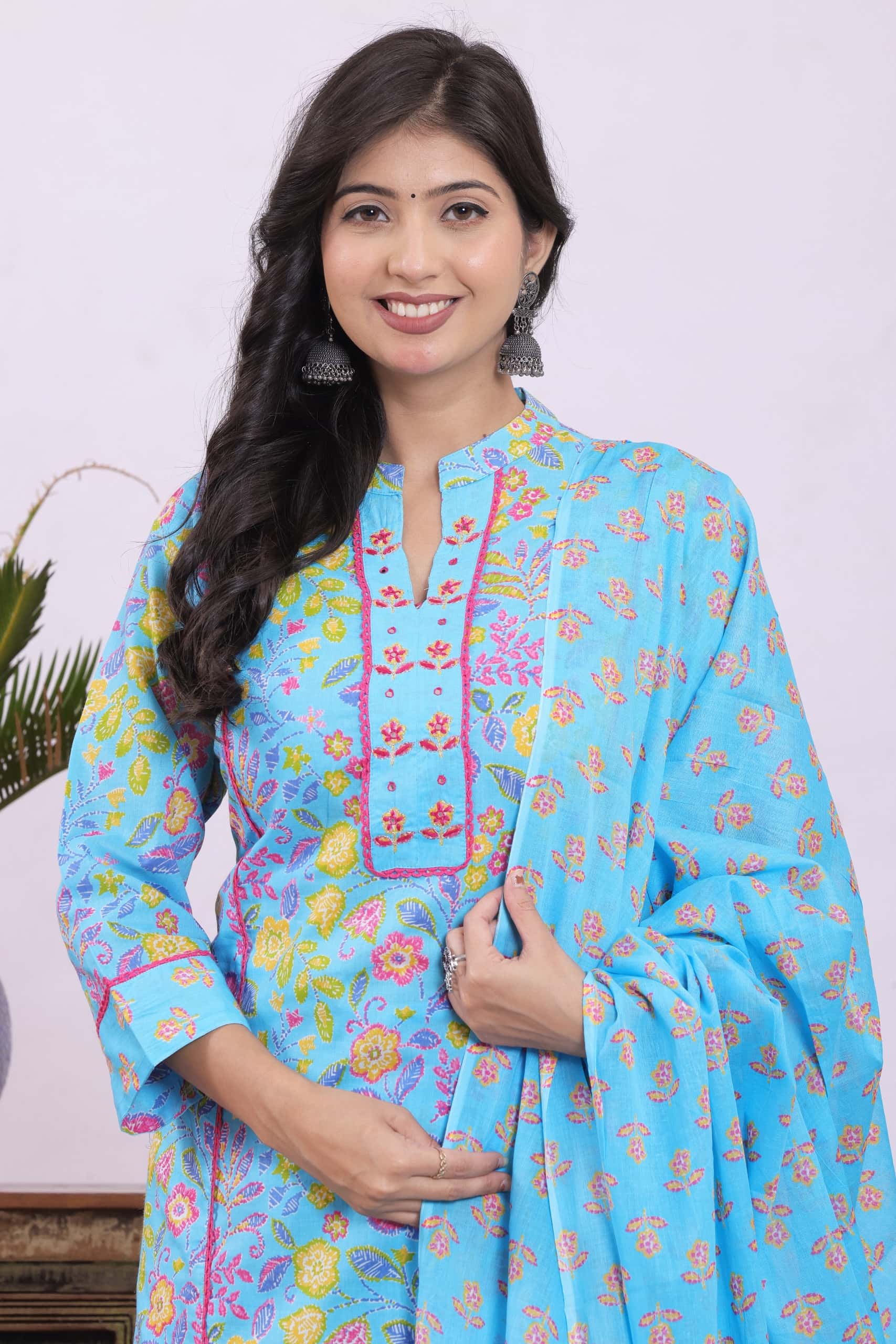 KURTI PANT DUPATTA SET