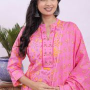 KURTI PANT DUPATTA SET