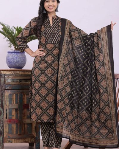 KURTI PANT DUPATTA SET