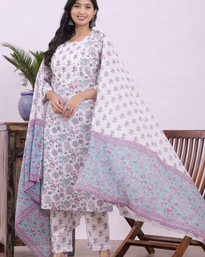 KURTI PANT DUPATTA SET