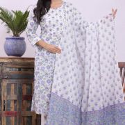 KURTI PANT DUPATTA SET