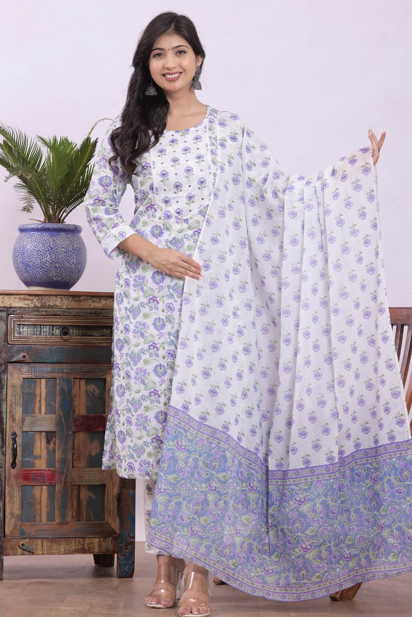 KURTI PANT DUPATTA SET