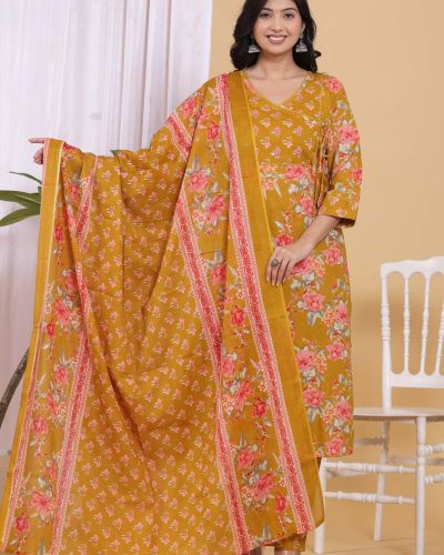KURTI PANT DUPATTA SET