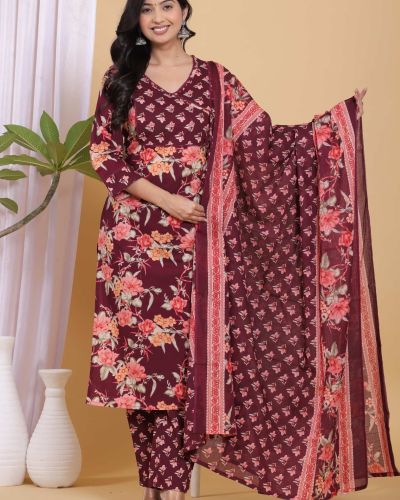 KURTI PANT DUPATTA SET