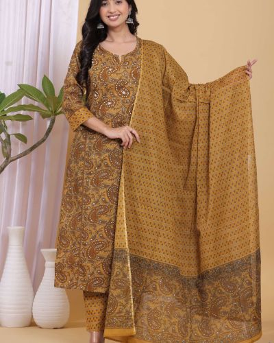 KURTI PANT DUPATTA SET