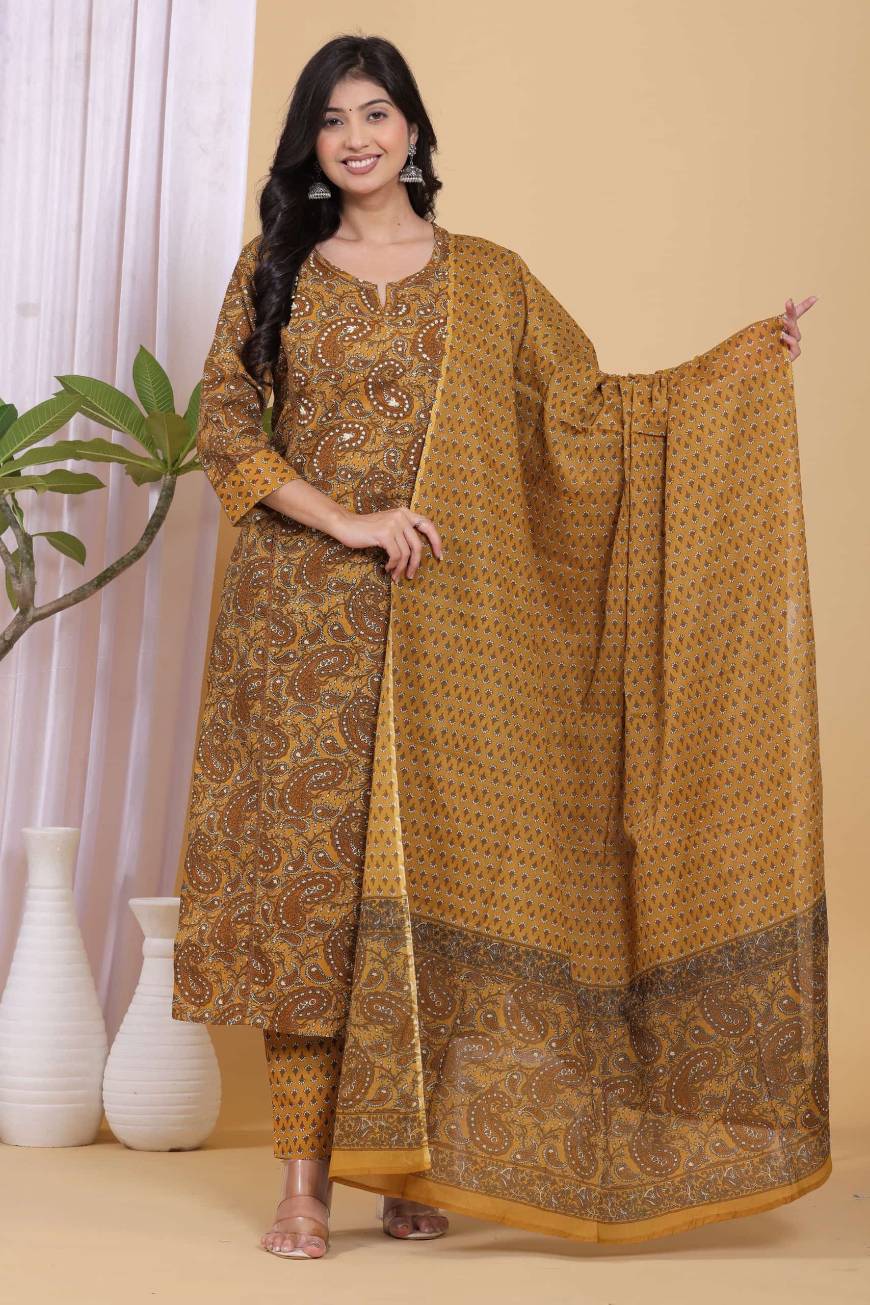 KURTI PANT DUPATTA SET