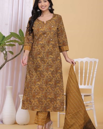 KURTI PANT DUPATTA SET