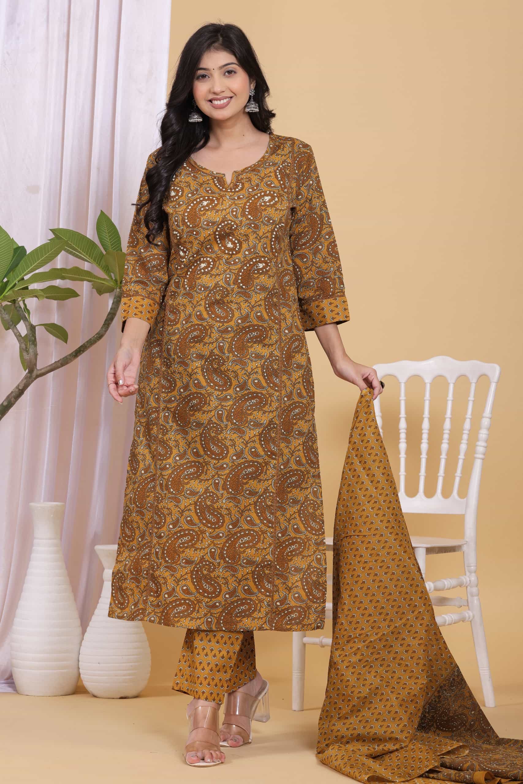 KURTI PANT DUPATTA SET