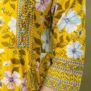 PURE COTTON LONG ANARKALI KURTI PANT DUPATTA SET