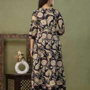 PURE COTTON LONG ANARKALI KURTI PANT DUPATTA SET