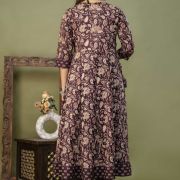 PURE COTTON LONG ANARKALI KURTI PANT DUPATTA SET