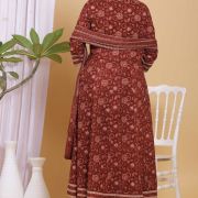 PURE COTTON LONG ANARKALI KURTI PANT DUPATTA SET