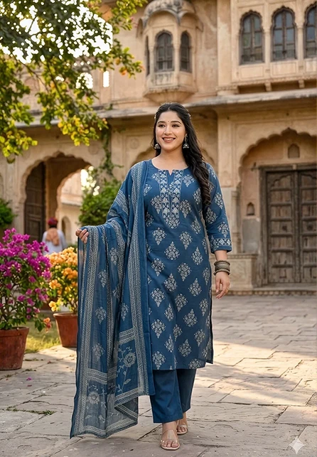 Straight Kurti Dupatta