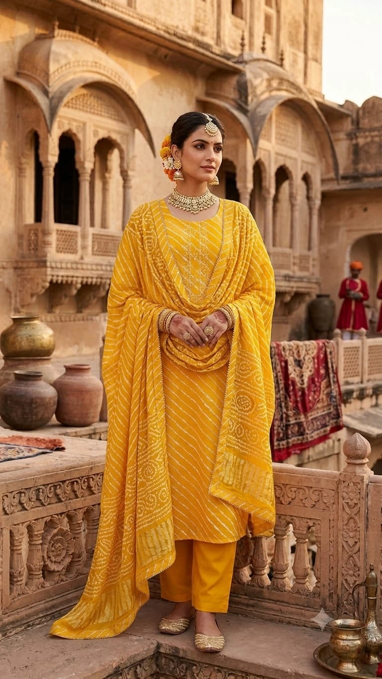 Meera Leheriya Heritage Suit Set