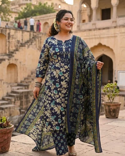 Gulmohar Dense Foliage Tassel Suit Set