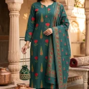 Aakarsh Floral Booti Notch Neck Suit Set